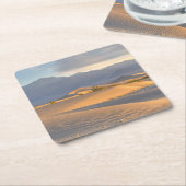 砂漠の夜明け スクエアペーパーコースター (アングル)