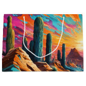 砂漠の夜明け ラージペーパーバッグ (正面)