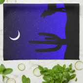 砂漠の夜 キッチンタオル (折り畳み)