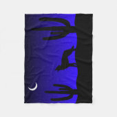 砂漠の夜 フリースブランケット (正面)