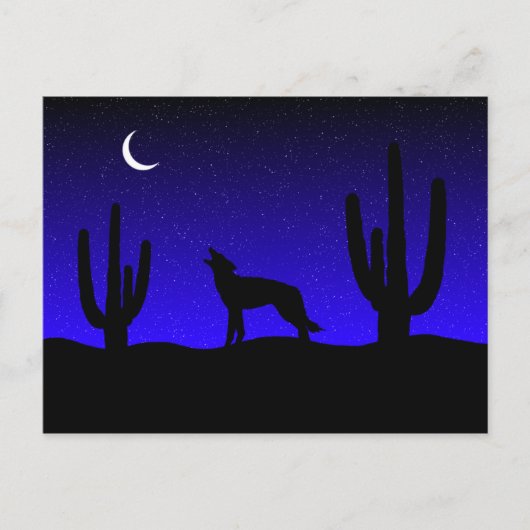 砂漠の夜 ポストカード (正面)