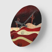 砂漠の夜 ラウンド壁時計 (傾斜)