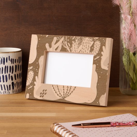 砂漠の夜 レーザー彫刻フレーム (左)