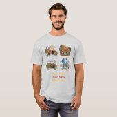 砂漠の夜 空の星 モスキートバイト 砂漠 Tシャツ (正面フル)