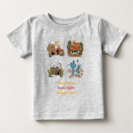 砂漠の夜 空の星 蚊に刺される砂漠 ベビーTシャツ