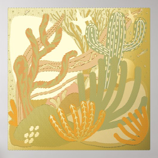 砂漠の夜 箔ポスター (正面)