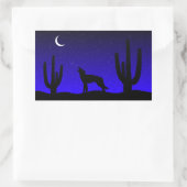 砂漠の夜 長方形シール (バッグ)