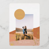 砂漠の夢のミニマモダンリストの風景 箔シーズンカード (正面)