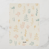 砂漠の夢のミニマモダンリストの風景 箔シーズンカード (裏面)