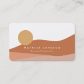 砂漠の夢のミニマルな昼と夜 名刺 (正面)