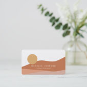 砂漠の夢のミニマルな昼と夜 名刺 (スタンド正面)