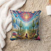 砂漠の夢の風景：無限のオアシス疑問に思 クッション (ブランケット)