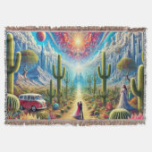 砂漠の夢の風景：無限のオアシス疑問に思 スローブランケット (正面)