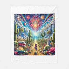 砂漠の夢の風景：無限のオアシス疑問に思 フリースブランケット