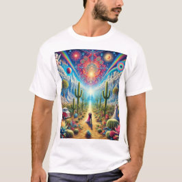 砂漠の夢の風景：無限のオアシス疑問に思 Tシャツ