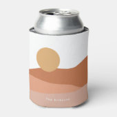 砂漠の夢ミニマリスト太陽と月 缶クーラー (缶正面)