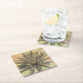 砂漠の夢 |グリーンプラント スクエアペーパーコースター (インサイチュ)