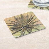 砂漠の夢 |グリーンプラント スクエアペーパーコースター (アングル)