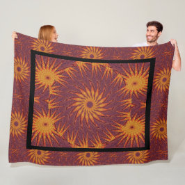 砂漠の太陽の光2 フリースブランケット