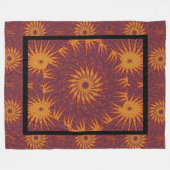 砂漠の太陽の光2 フリースブランケット (正面(横))