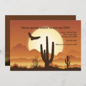 砂漠の太陽の引越しのお知らせ 案内状 (正面/裏面)