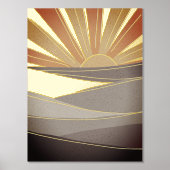 砂漠の太陽 箔ポスター (正面)