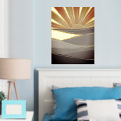 砂漠の太陽 箔ポスター (インサイチュ (寝室))