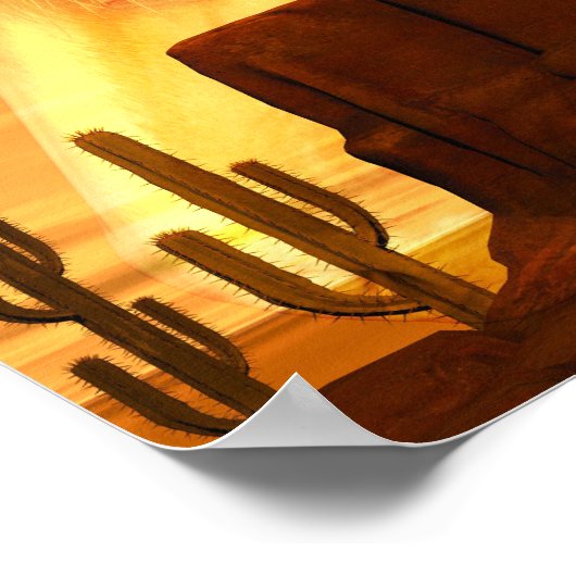 砂漠の奥地 ポスター (角)