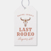 砂漠の女性のカーボーイラストロデオハングオーバーキット ギフトタグ (正面)