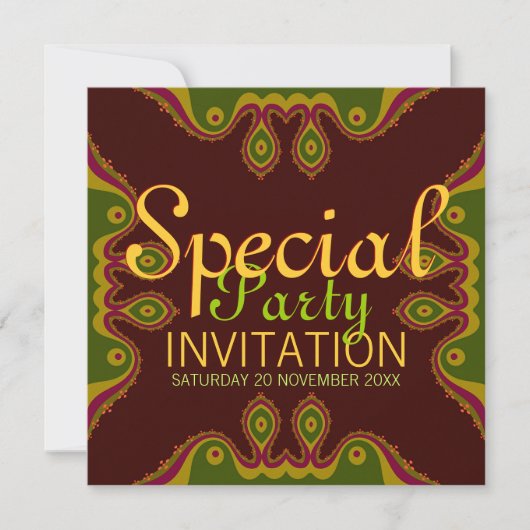 砂漠の女神スペシャルパーティの招待状 招待状 (正面)