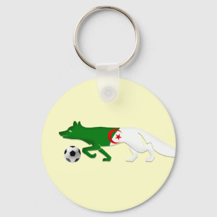 砂漠の孤のアルジェリアの旗のLe Fennecのサッカーのギフト キーホルダー