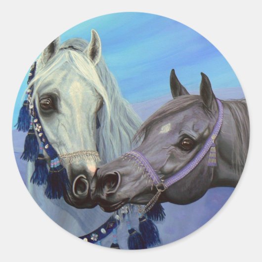 砂漠の宝石アラビアの馬のシール ラウンドシール (正面)