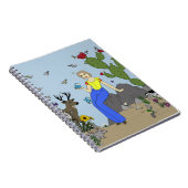 砂漠の少女と動物のノート ノートブック (右側)