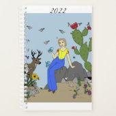 砂漠の少女と動物 プランナー手帳 (正面)