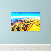 砂漠の山と空の地平線 キャンバスプリント (インサイチュ (ウッドフロア))