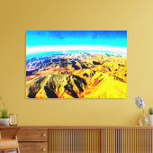 砂漠の山と空の地平線 キャンバスプリント (インサイチュ (リビング))
