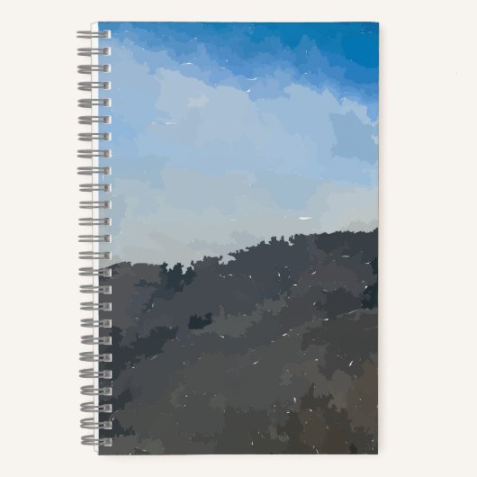 砂漠の山のスパイラルノート ノートブック (正面)