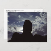 砂漠の岩のシルエット：アーチーズ国立公園の写真 ポストカード (正面/裏面)