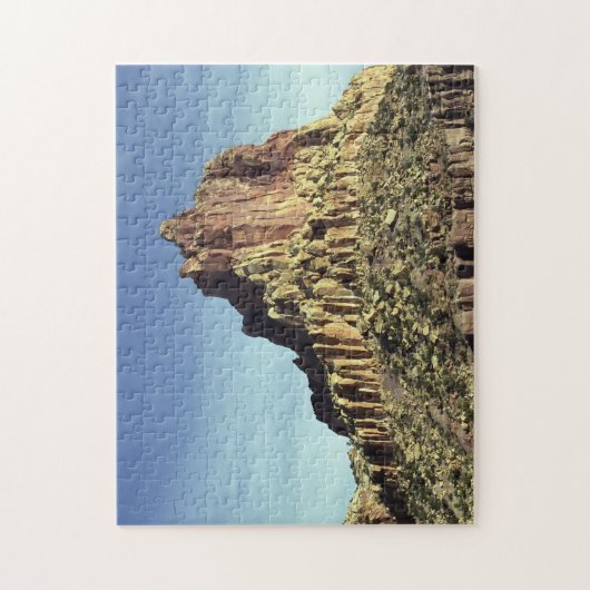 砂漠の岩の山のピーク風景の写真 ジグソーパズル (縦)