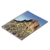 砂漠の岩の山のピーク風景の写真 ノートブック (左側)