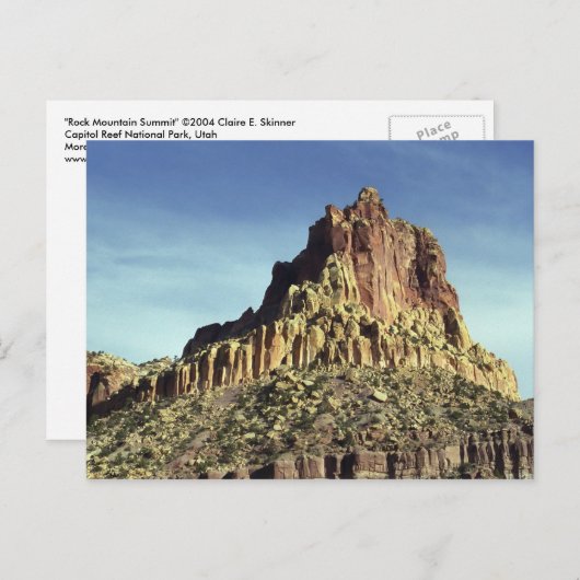 砂漠の岩の山のピーク風景の写真 ポストカード (正面/裏面)