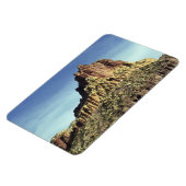 砂漠の岩の山のピーク風景の写真 マグネット (左側)