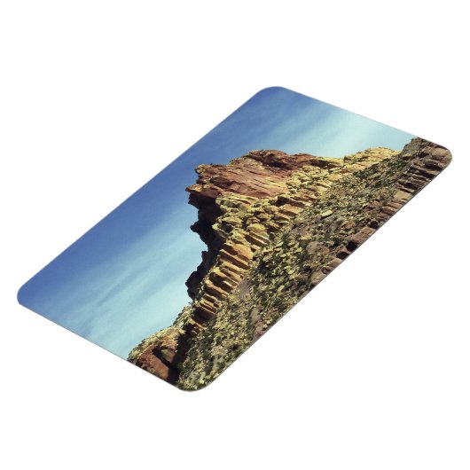 砂漠の岩の山のピーク風景の写真 マグネット (左側)