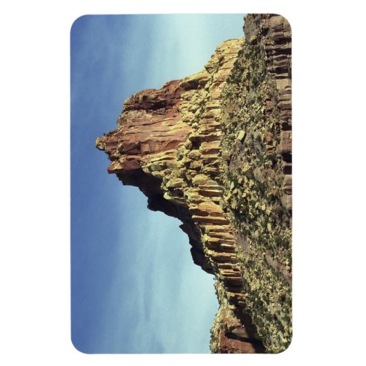 砂漠の岩の山のピーク風景の写真 マグネット (縦)