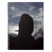 砂漠の岩シルエット:アーチ国立公園写真 ノートブック (正面)