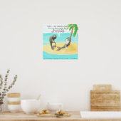 砂漠の島で混乱した魚のポスおもしろいター ポスター (キッチン)