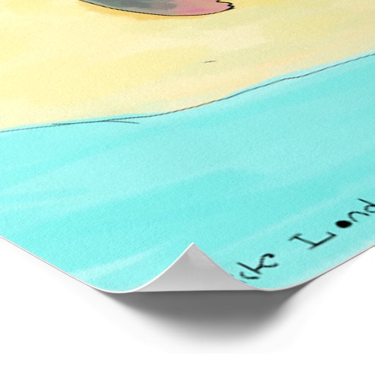 砂漠の島で混乱した魚のポスおもしろいター ポスター (角)