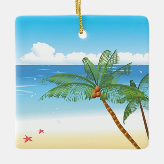 砂漠の島 セラミックオーナメント (正面)