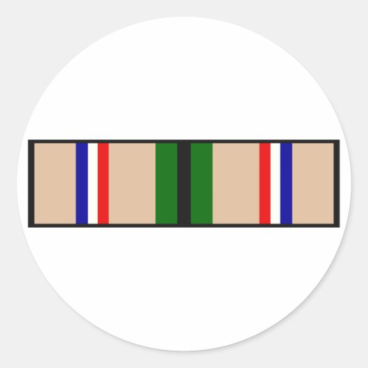 砂漠の嵐のリボン ラウンドシール (正面)