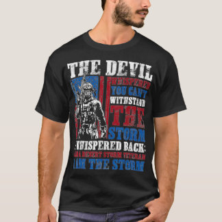 砂漠の嵐退役軍人私は嵐に耐えられない Tシャツ